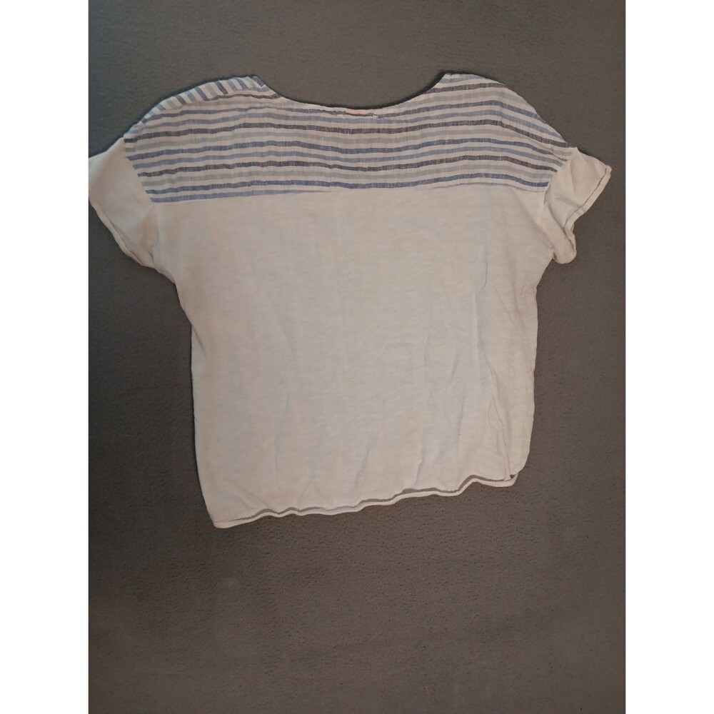Sita murt Women Blue Short Sleeve Top SIZE 42 (10) Cotton Linen Blend Resort - Picture 9 of 10
